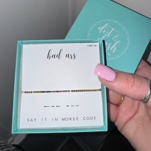 Morse code beaded bracelet